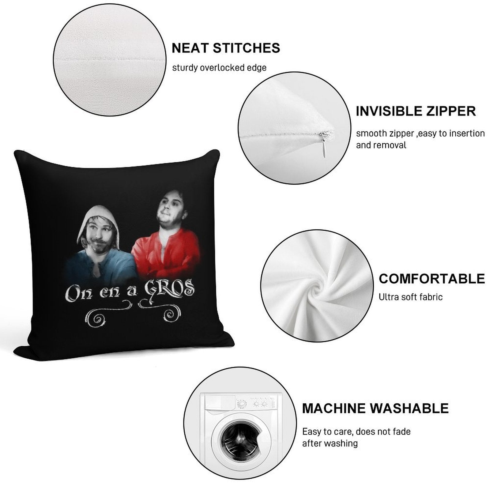 We Have GROS - Karadoc And Perceval Soft Ultra-Soft Texture Throw Pillow