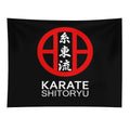 Karate Shitoryu Kanji And Symbol White Text Tapestry