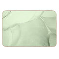 Soft Pastel Green, Sage Green Marble  Easy To Clean Bath Mat