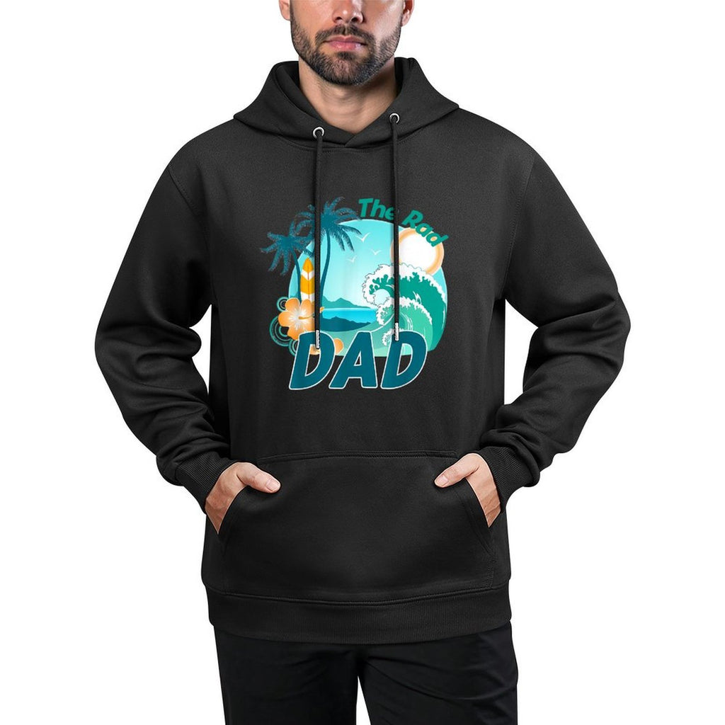 The Rad Dad Big One Surf Birthday Decorations For Family All-Day Comfort Hoodie