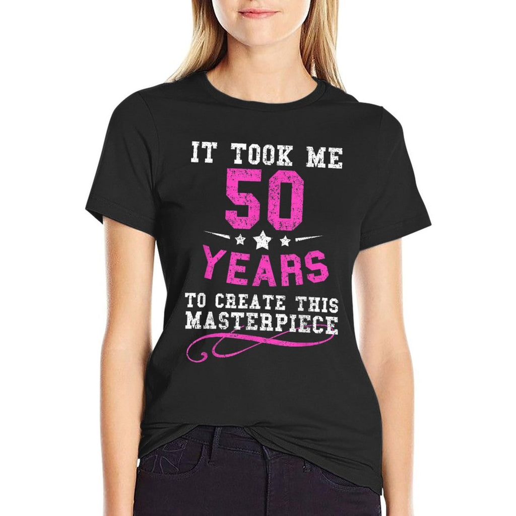 Funny 50th Birthday Gift Idea for Women  Vintage-inspired T-Shirt