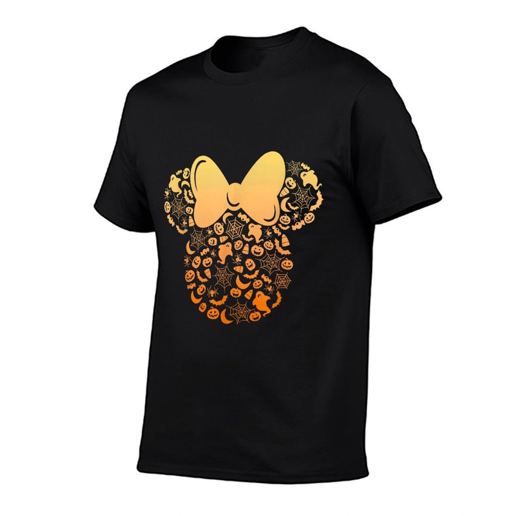 Disney Minnie Mouse Halloween Ghosts  Pumpkins Gradient  Trendy Pattern T-Shirt