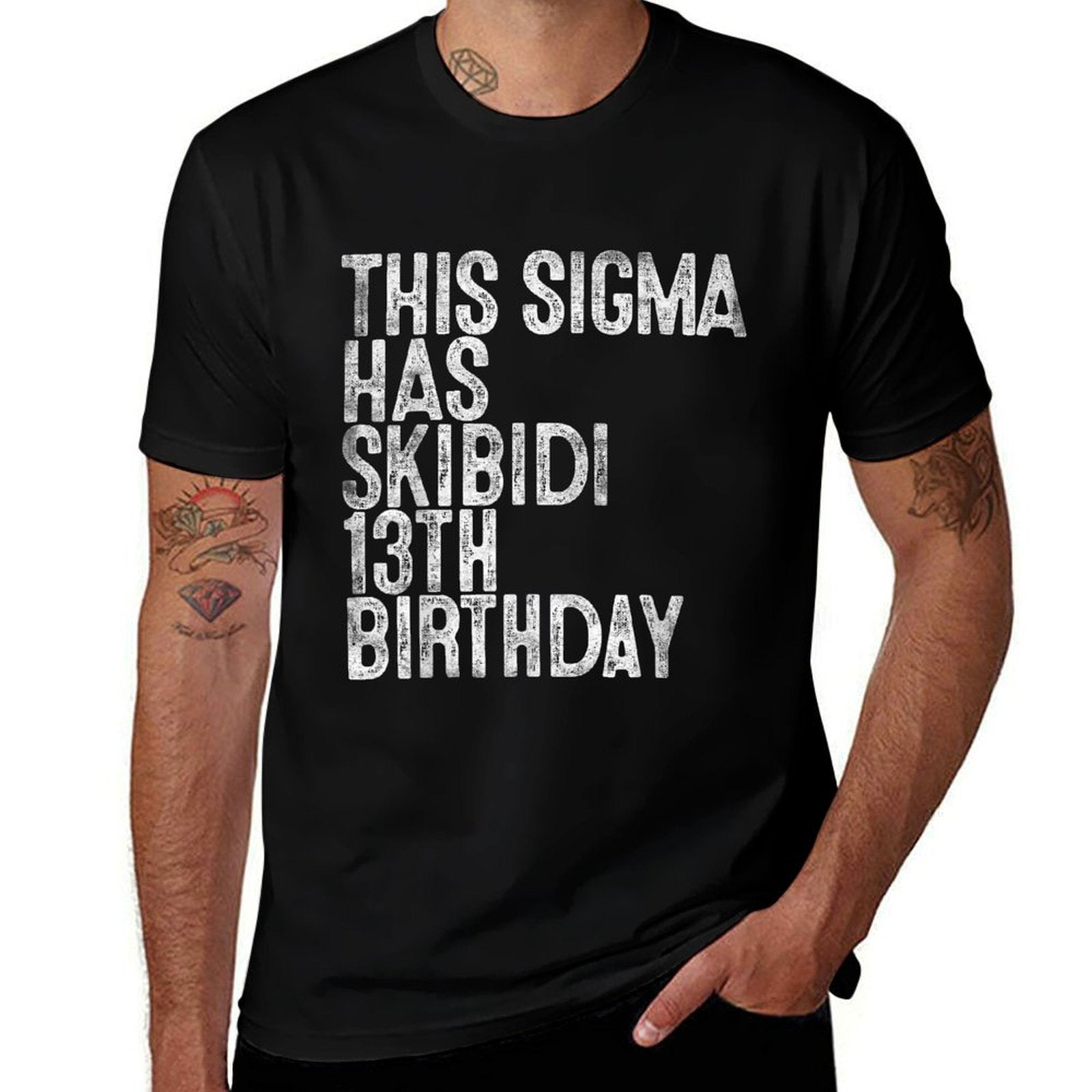 This Sigma Has Skibidi 13th Birthday Gifts 13 Years Old Boys  Wrinkle-resistant T-Shirt