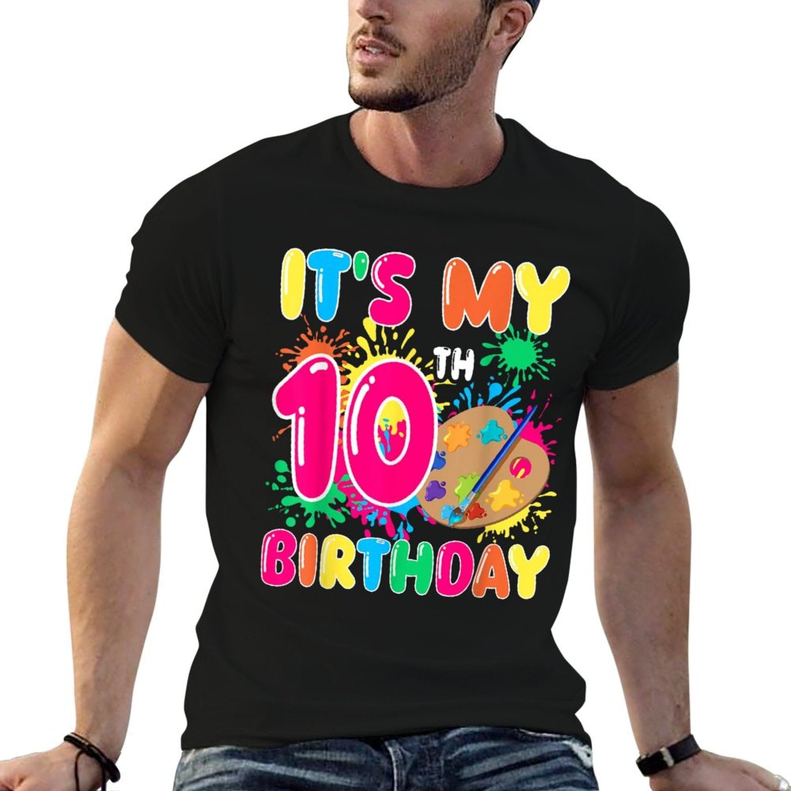It's My 10th Birthday Painting Art 10 Year Old Bday Artist  Vintage-inspired T-Shirt