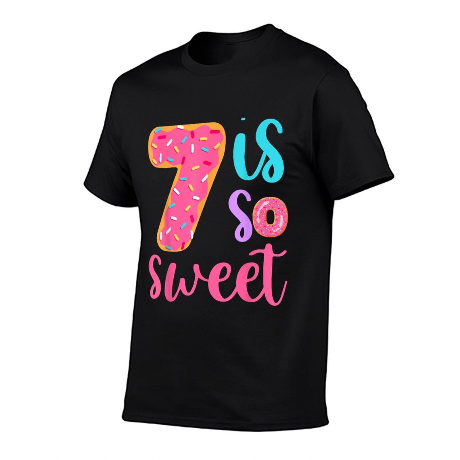 7 Is So Sweet Girls 7th Birthday Donut  Eco-friendly Material T-Shirt