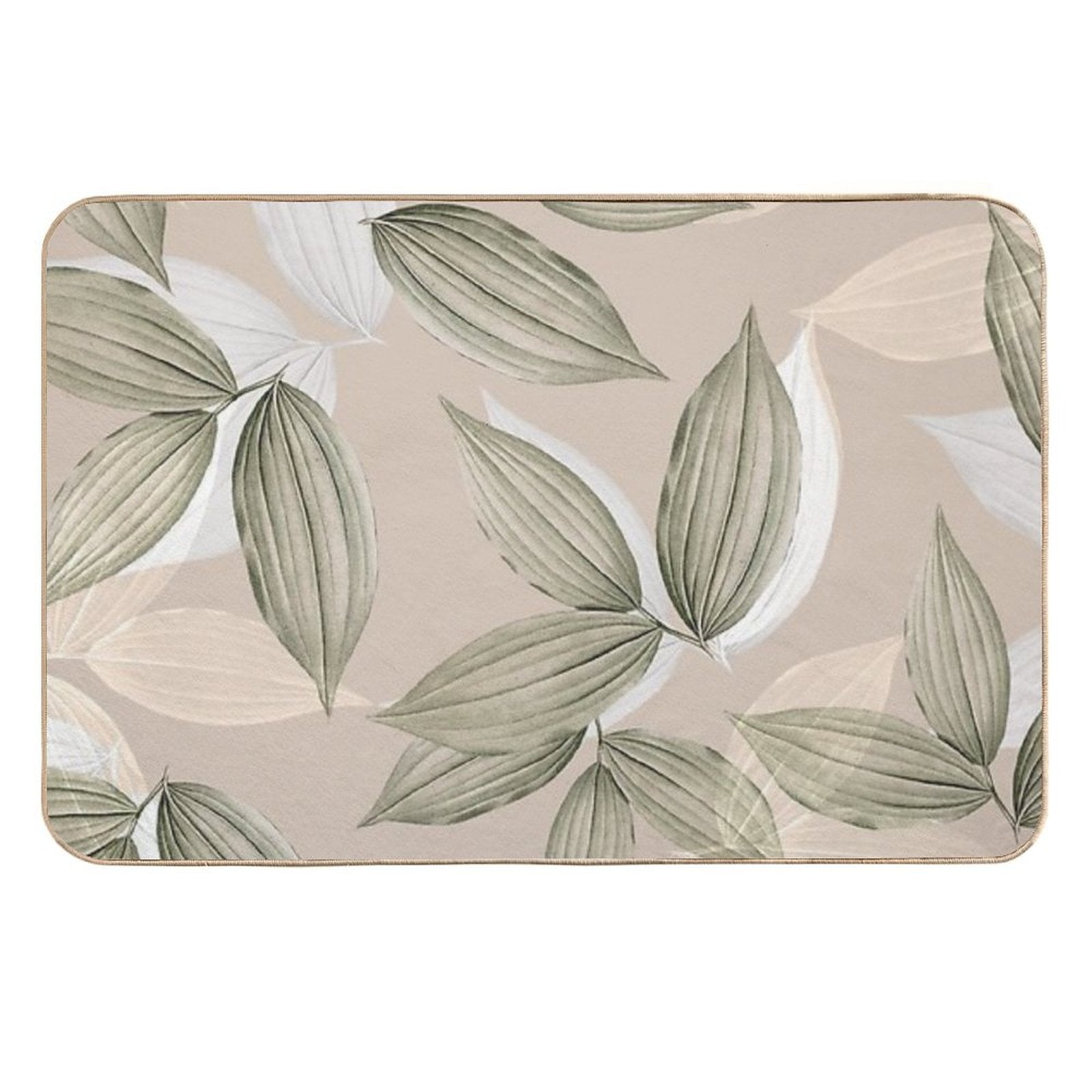 Tropical Leaves  Long-Lasting Bath Mat