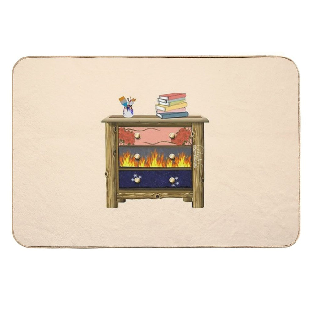 Feyre’s Painted Dresser  ACOTAR Dresser  Easy Maintenance Bath Mat