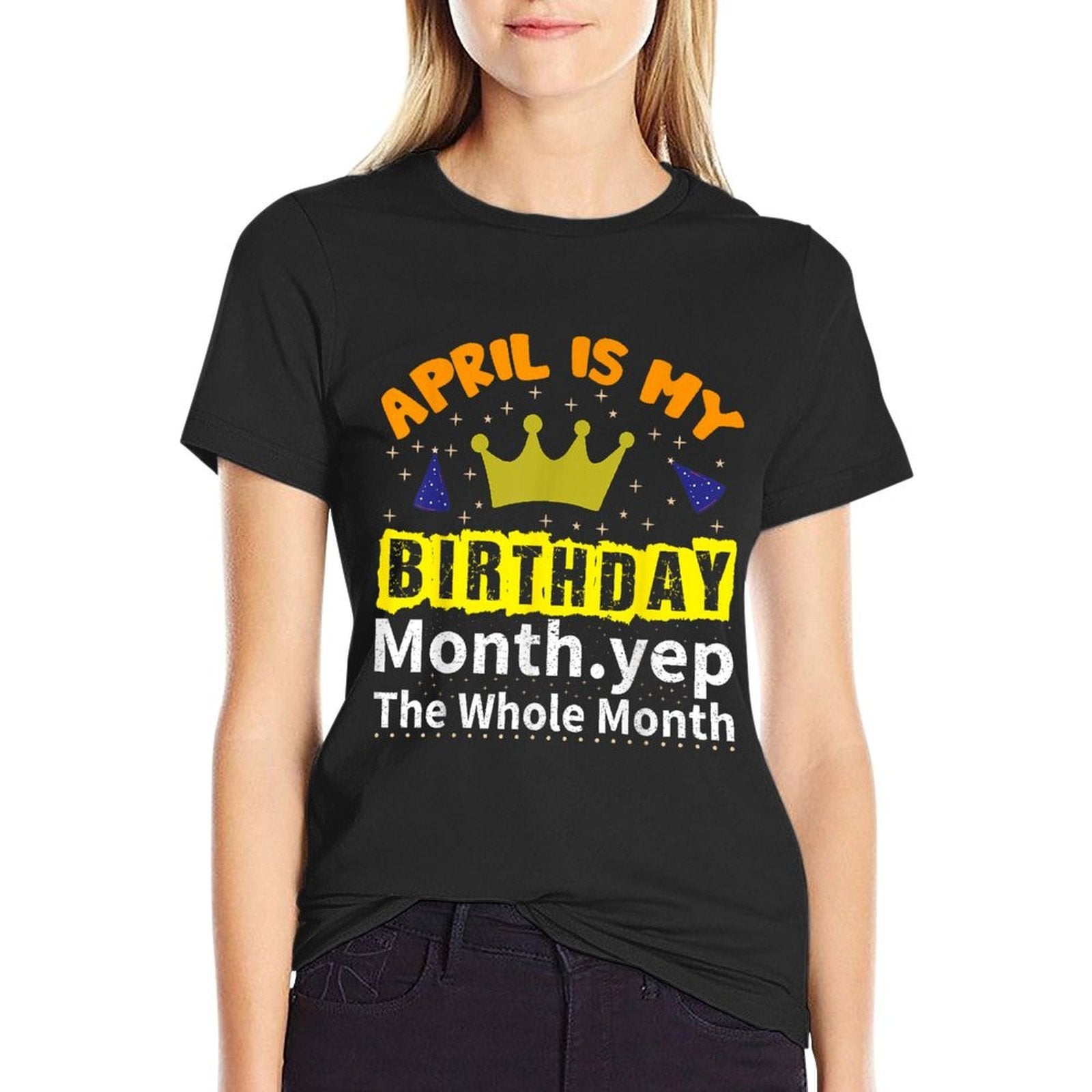 IT'S MY BIRTHDAY APRIL Month Groovy Birthday Novelty  Breathable T-Shirt