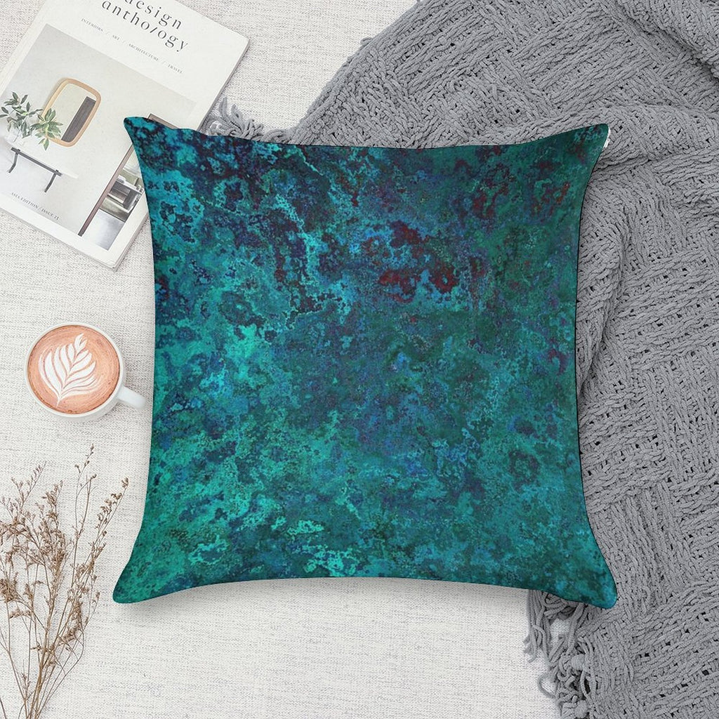 Shimmering Ocean Blue Soft Home Decor Throw Pillow