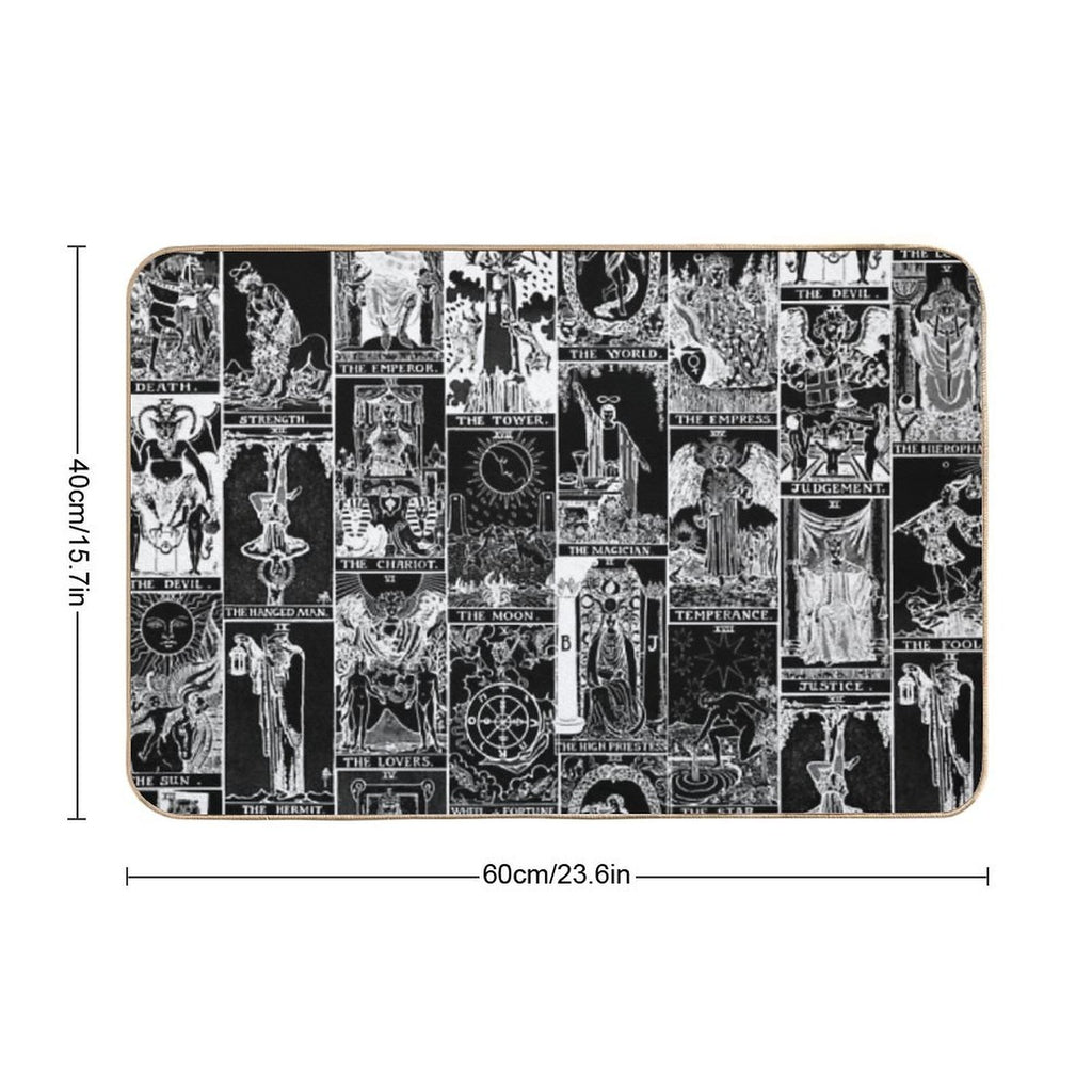 The Major Arcana of Tarot Patchwork  Multi-Purpose Bath Mat