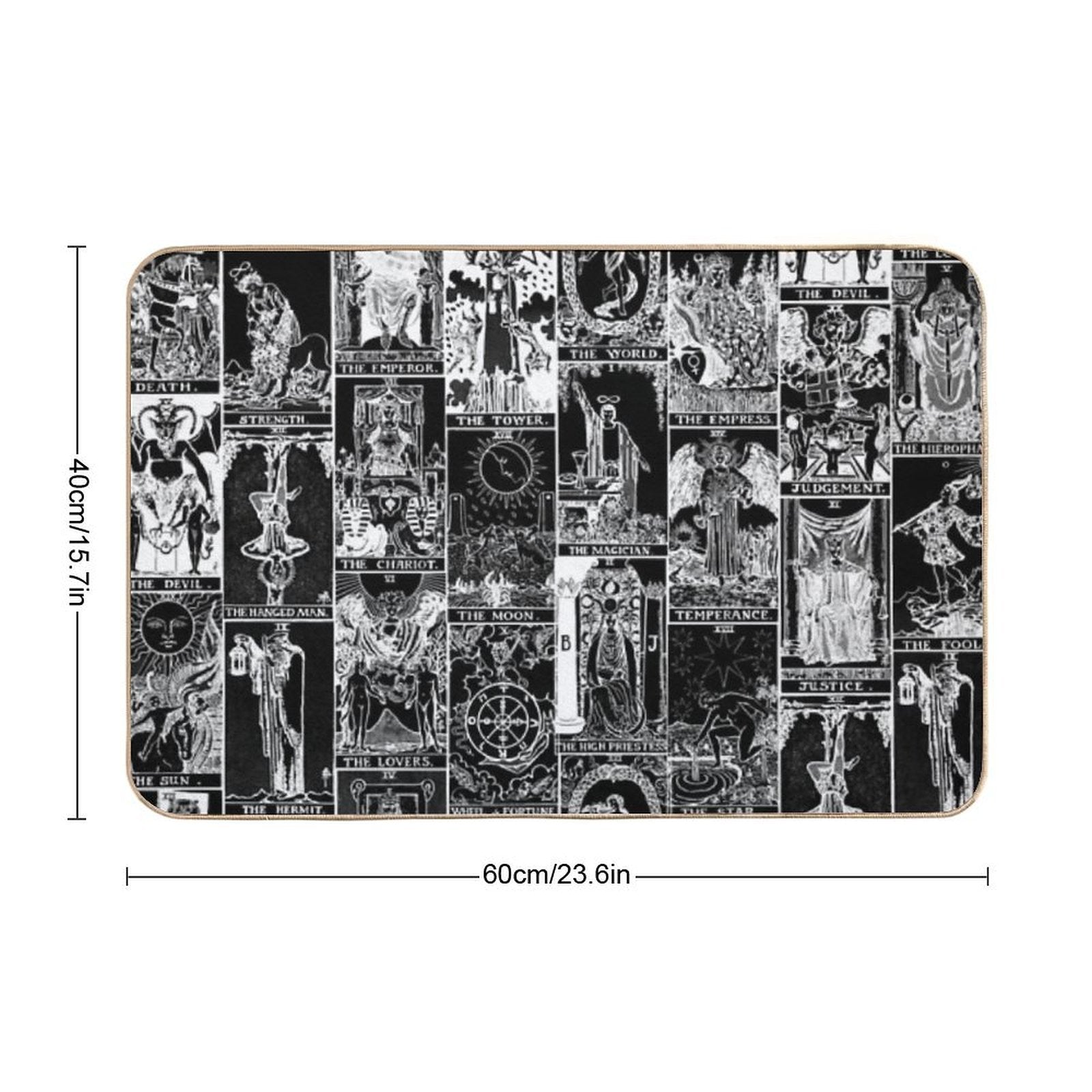 The Major Arcana of Tarot Patchwork  Multi-Purpose Bath Mat