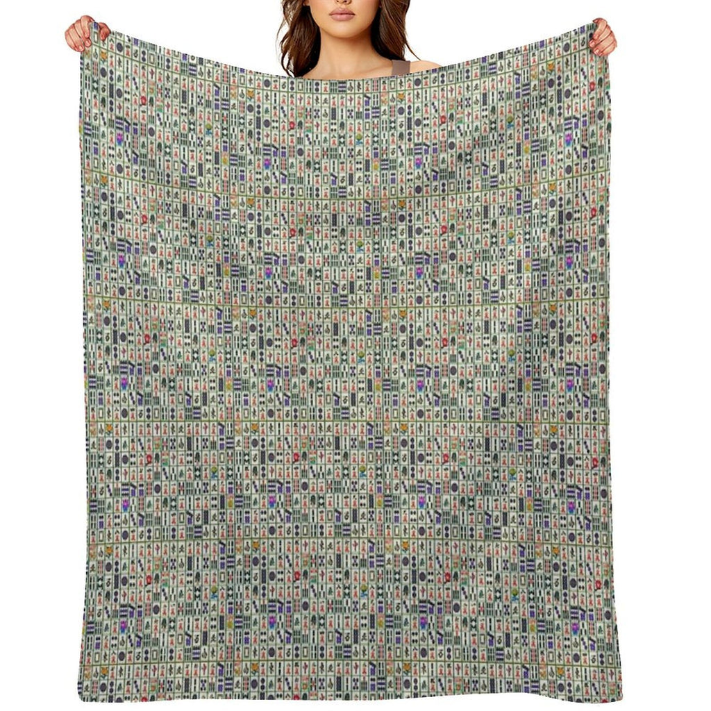 Mahjong Velvety-soft Throw Blanket