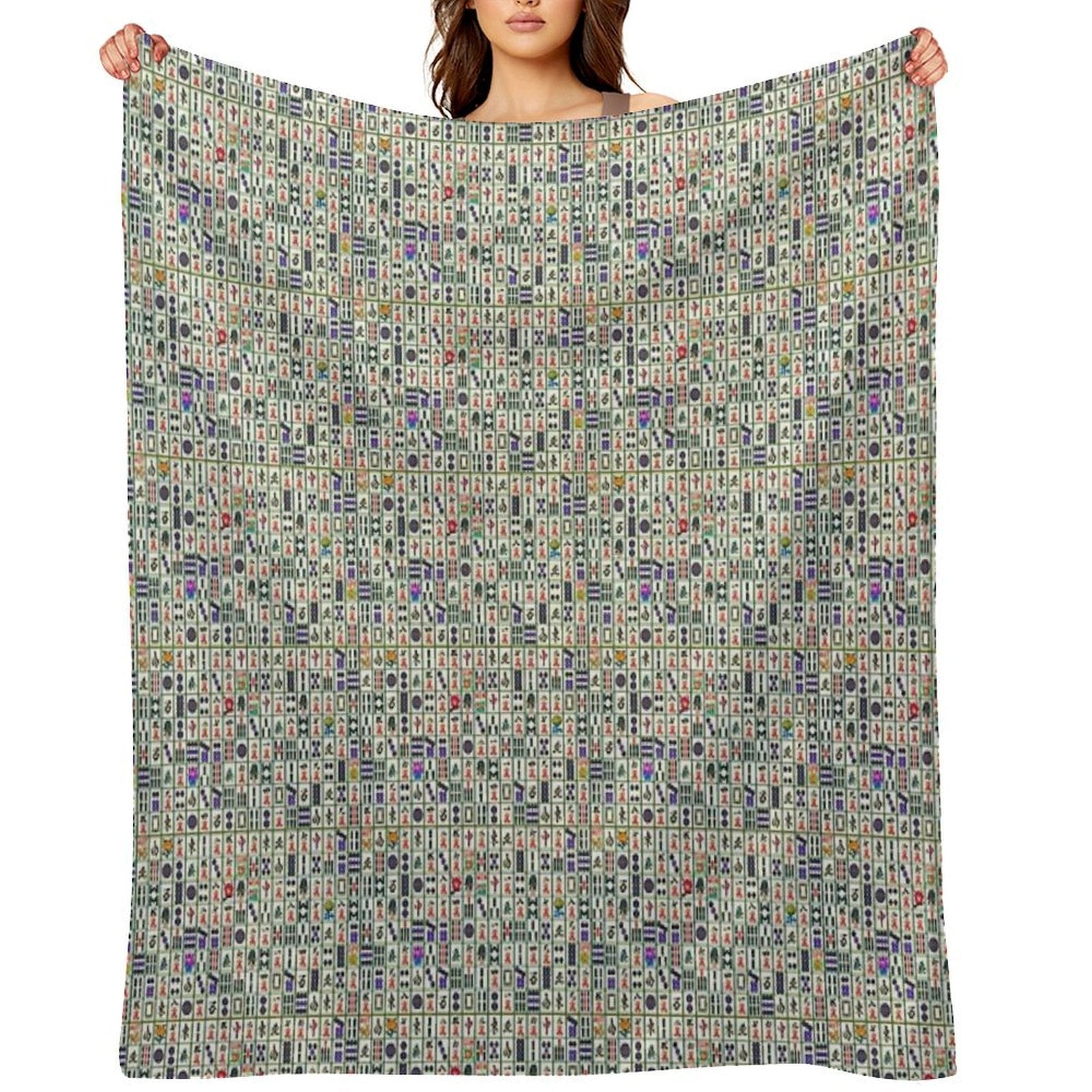 Mahjong Velvety-soft Throw Blanket