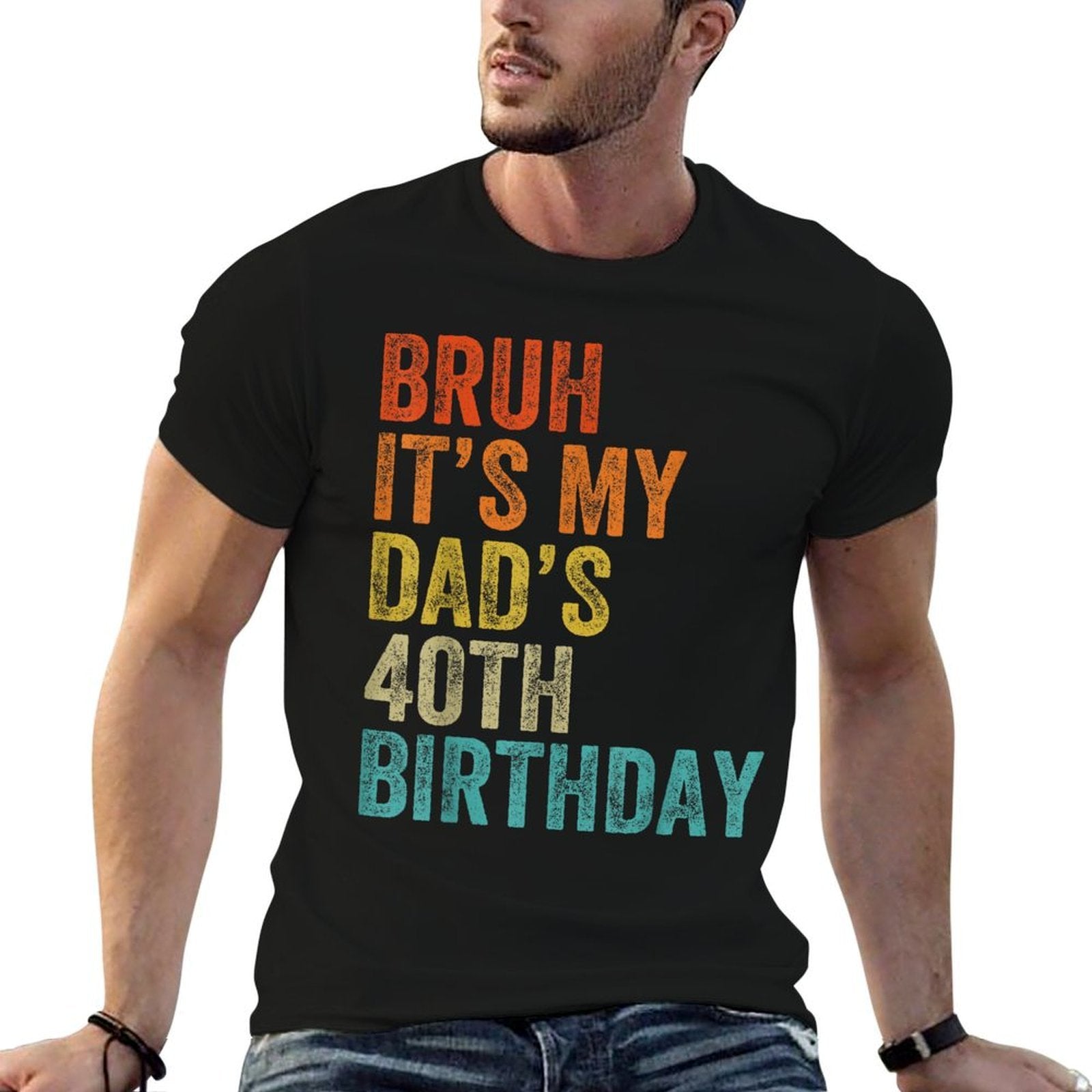 Bruh Its My Dads 40th Birthday 40 Years Old Dad Funny  Vintage-inspired T-Shirt