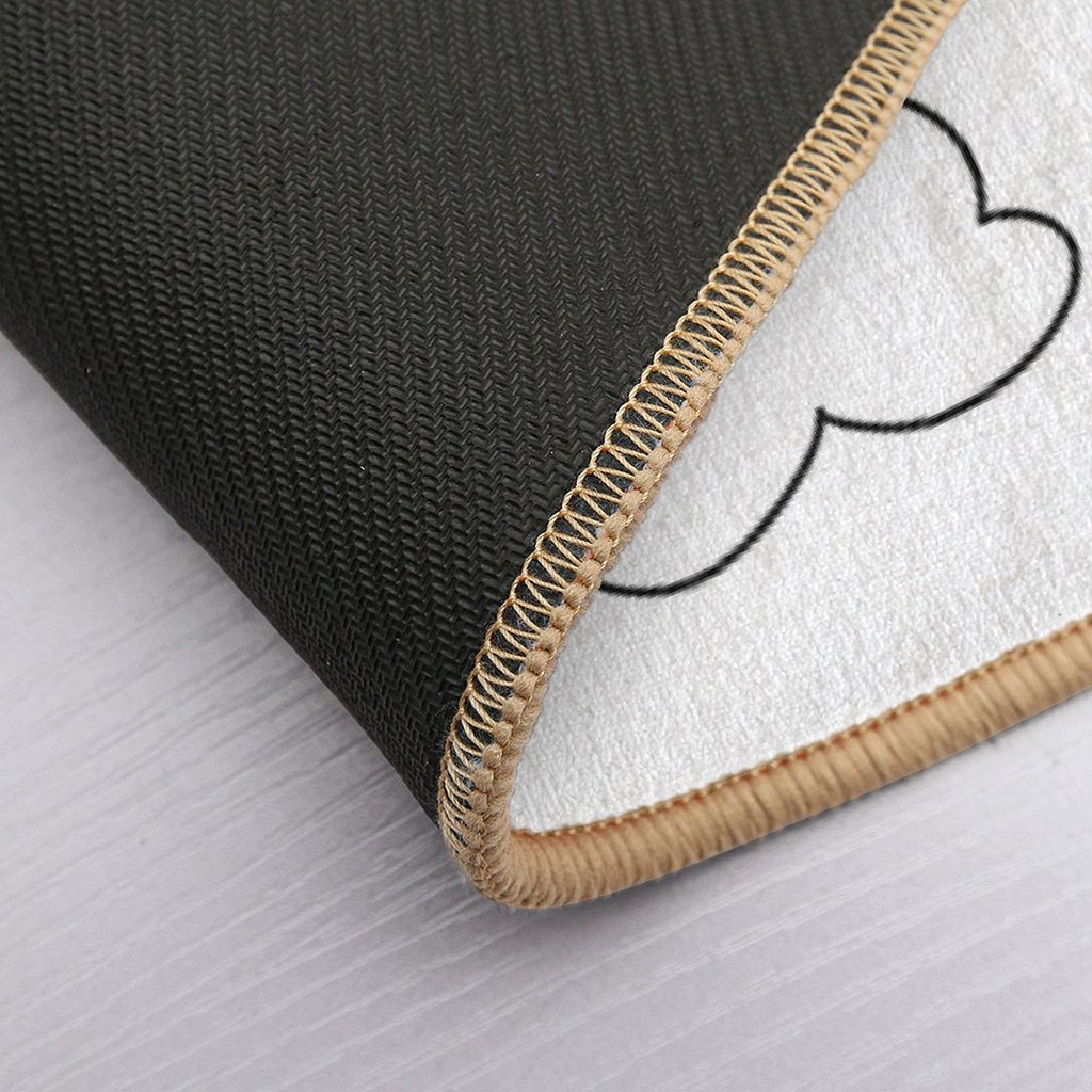 Rainbow Connection (black Text)  Repositionable Bath Mat
