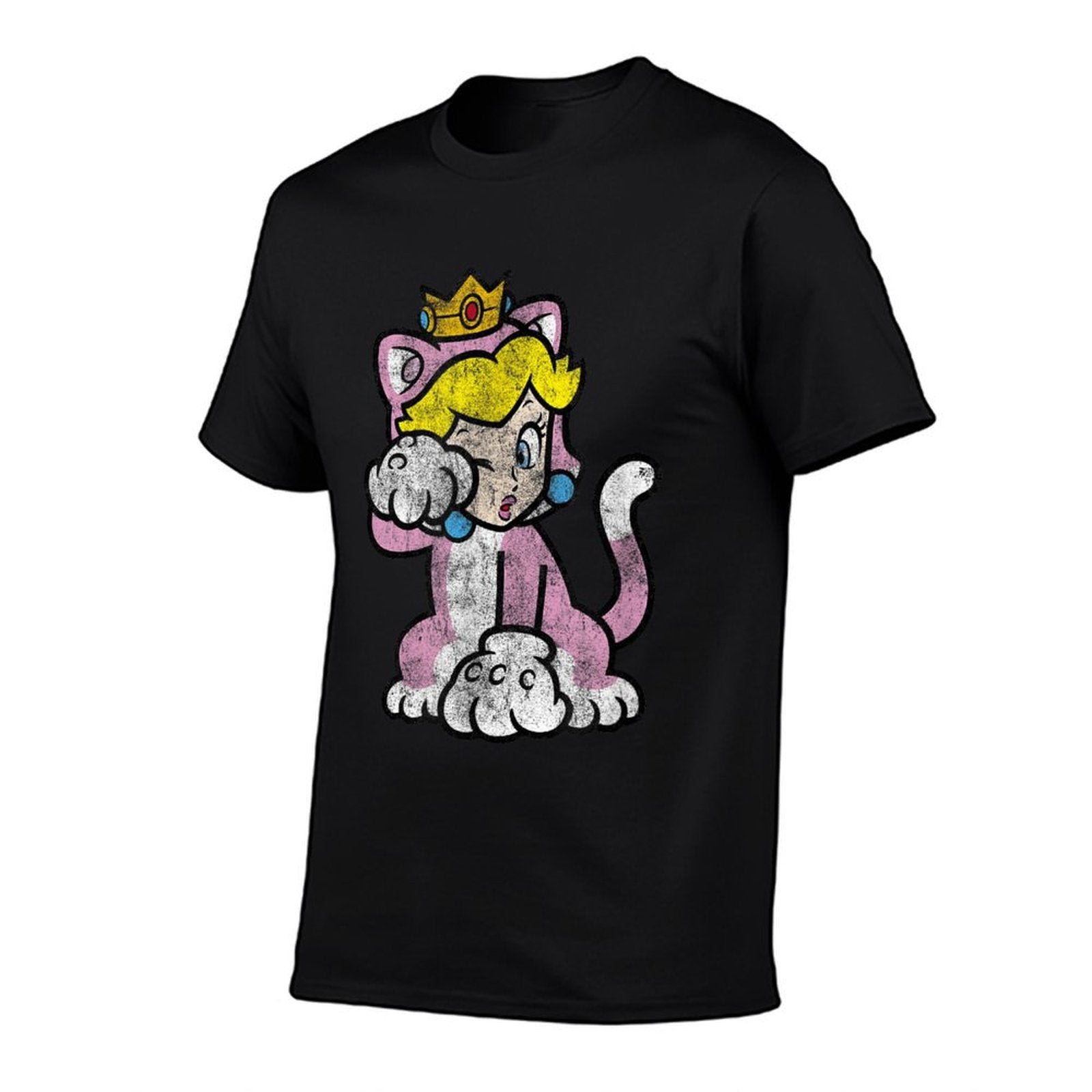 Super Mario 3D Bowser's Fury Princess Peach Cat Portrait Comfortable T-Shirt