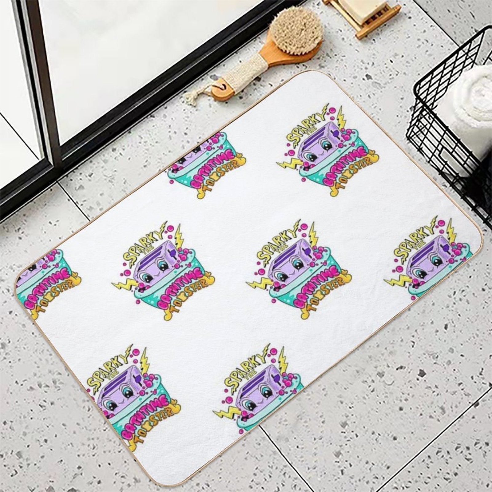 Sparky The Bathtime Toaster  High-Traffic Bath Mat