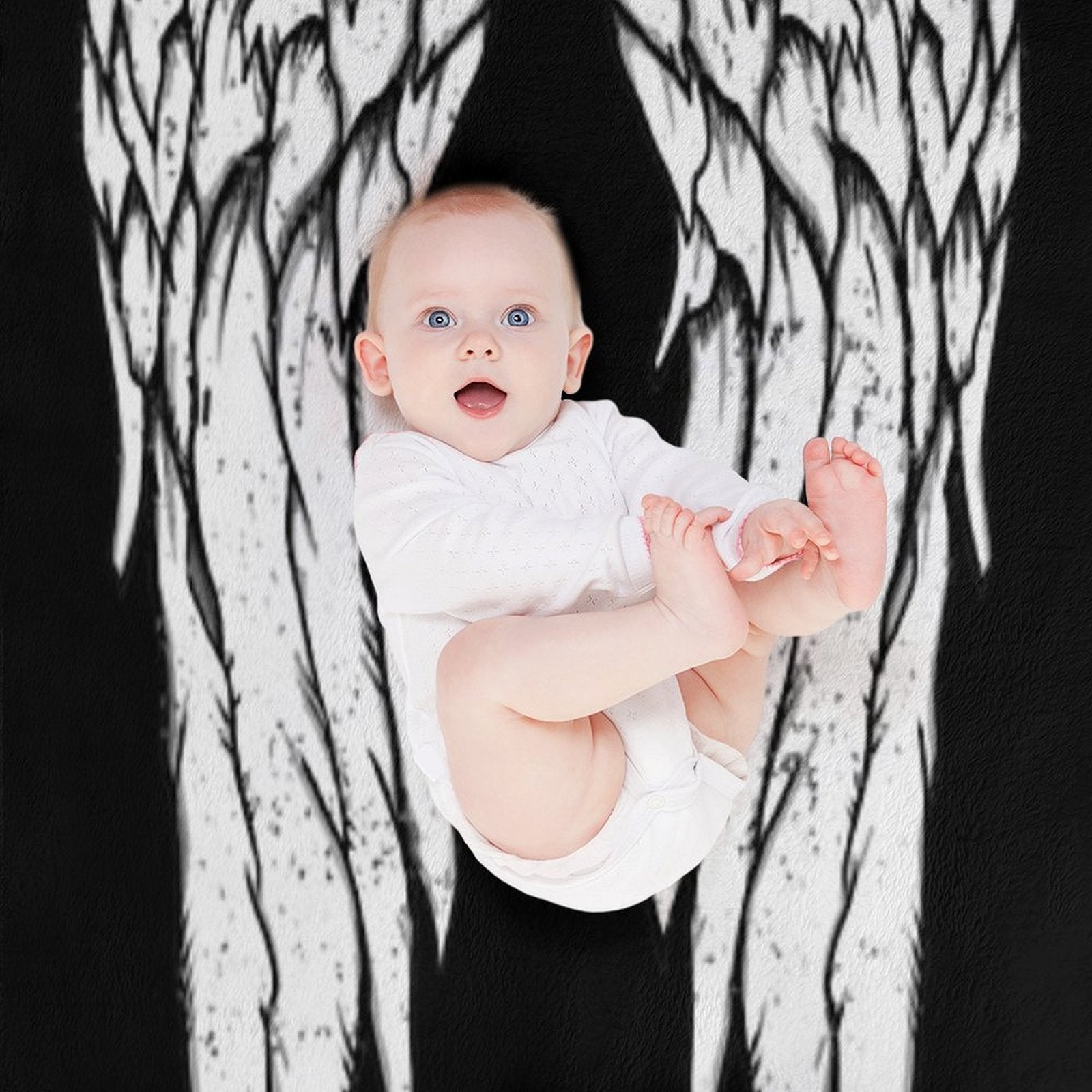 Daryl Dixon Wings - Zombie Compact Throw Blanket