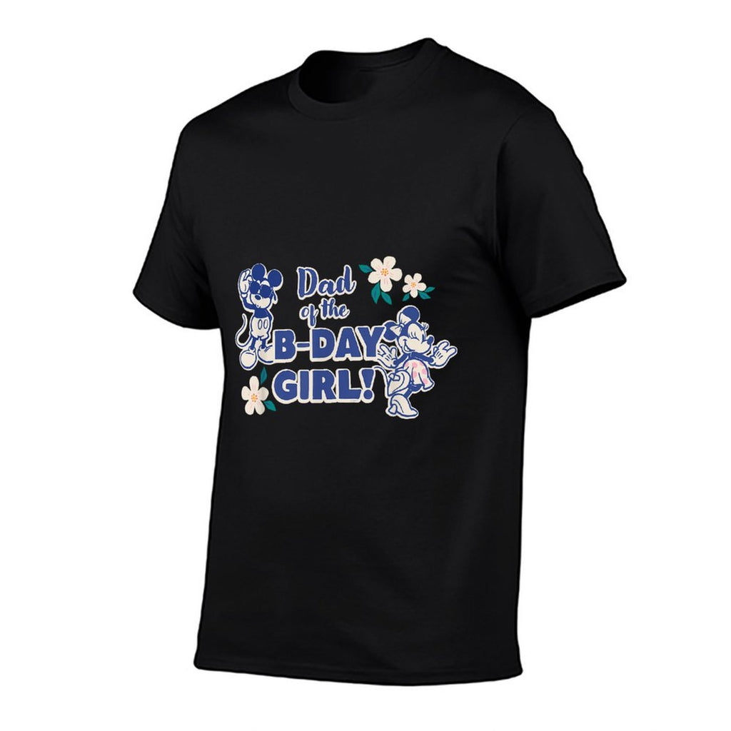 Disney Mickey & Minnie Mouse Birthday Dad of The B-Day Girl  Easy-care T-Shirt
