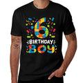 Kids 6 Years Old Building Blocks Builder 6th Birthday Boys  Durable T-Shirt