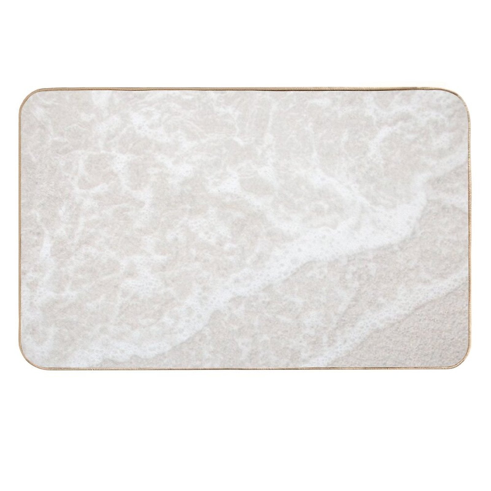 Beige And White Sand Beach  Odorless Bath Mat