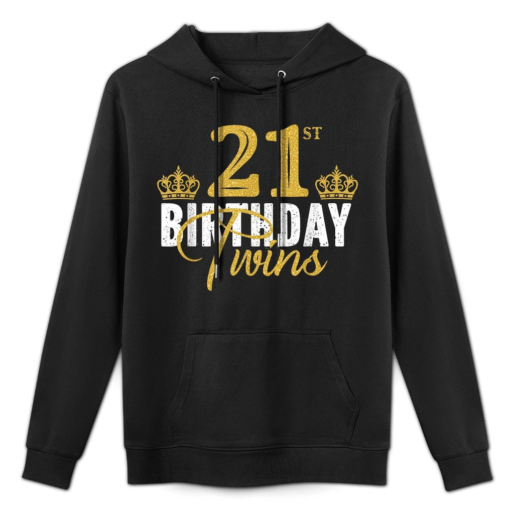 21st Birthday Twins 21 Years Old Twin Brother And Sister Relaxed Fit Hoodie