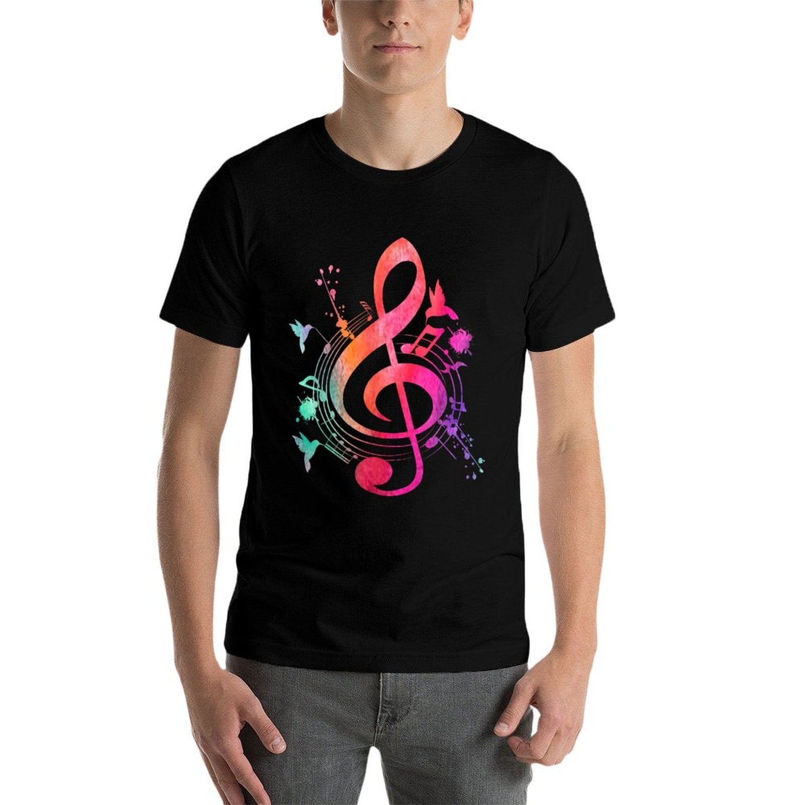 Musical Instrument Treble Clef Bird Music  Quick-drying T-Shirt