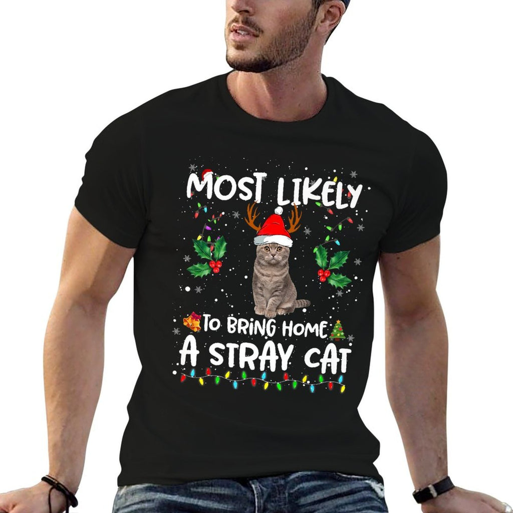 Most Likely To Bring Home Stray Cat Family Matching Holiday Premium  Quick-drying T-Shirt