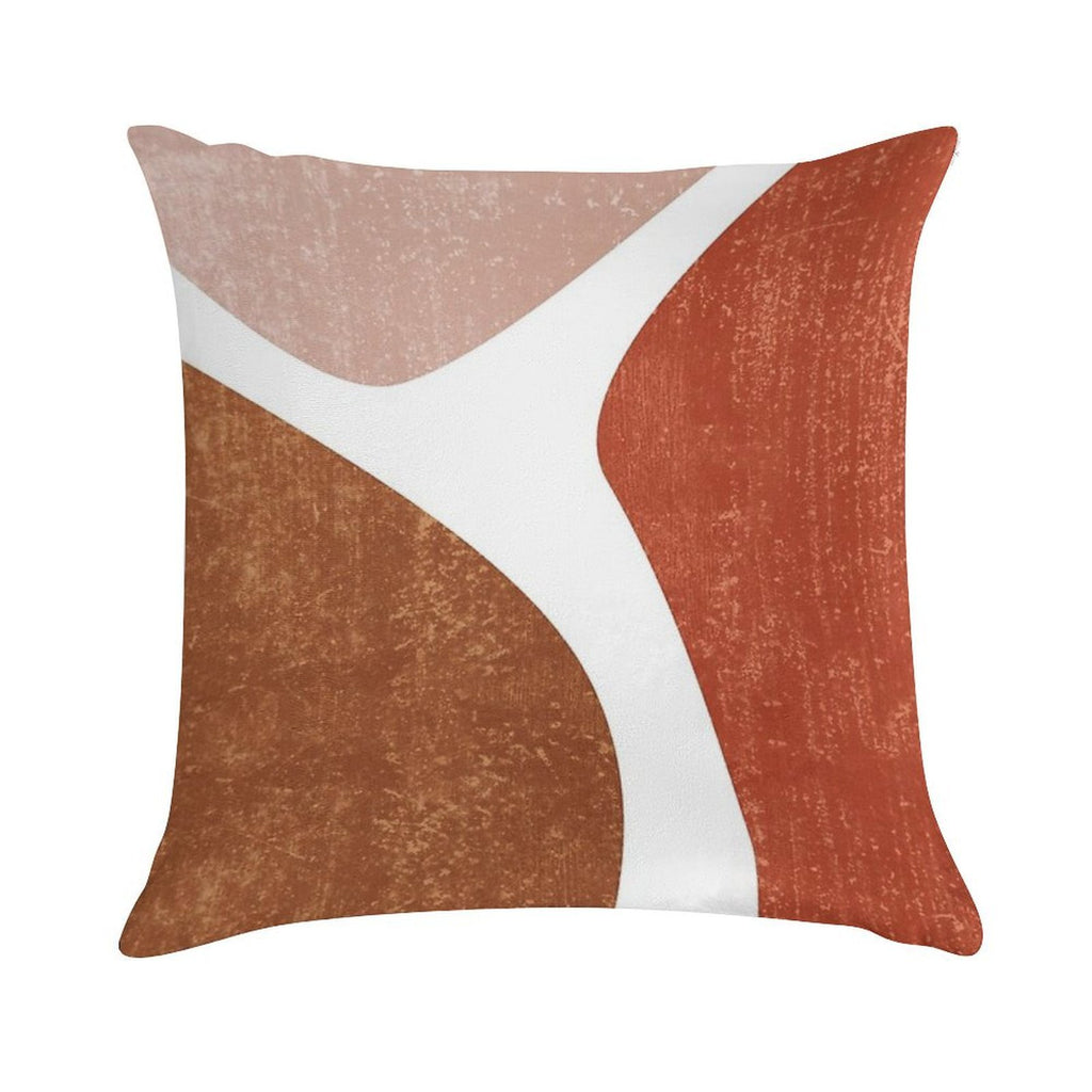 Terracotta Art Print 2 - Terracotta Abstract - Modern, Minimal, Contemporary Abstract - Brown, Beige Soft Multiple Sizes Throw Pillow