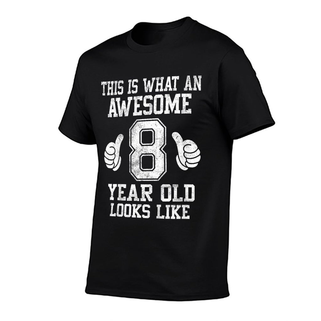 Kids This Is What An Awesome 8 Year Old Looks Like 8th Birthday  Heathered Texture T-Shirt
