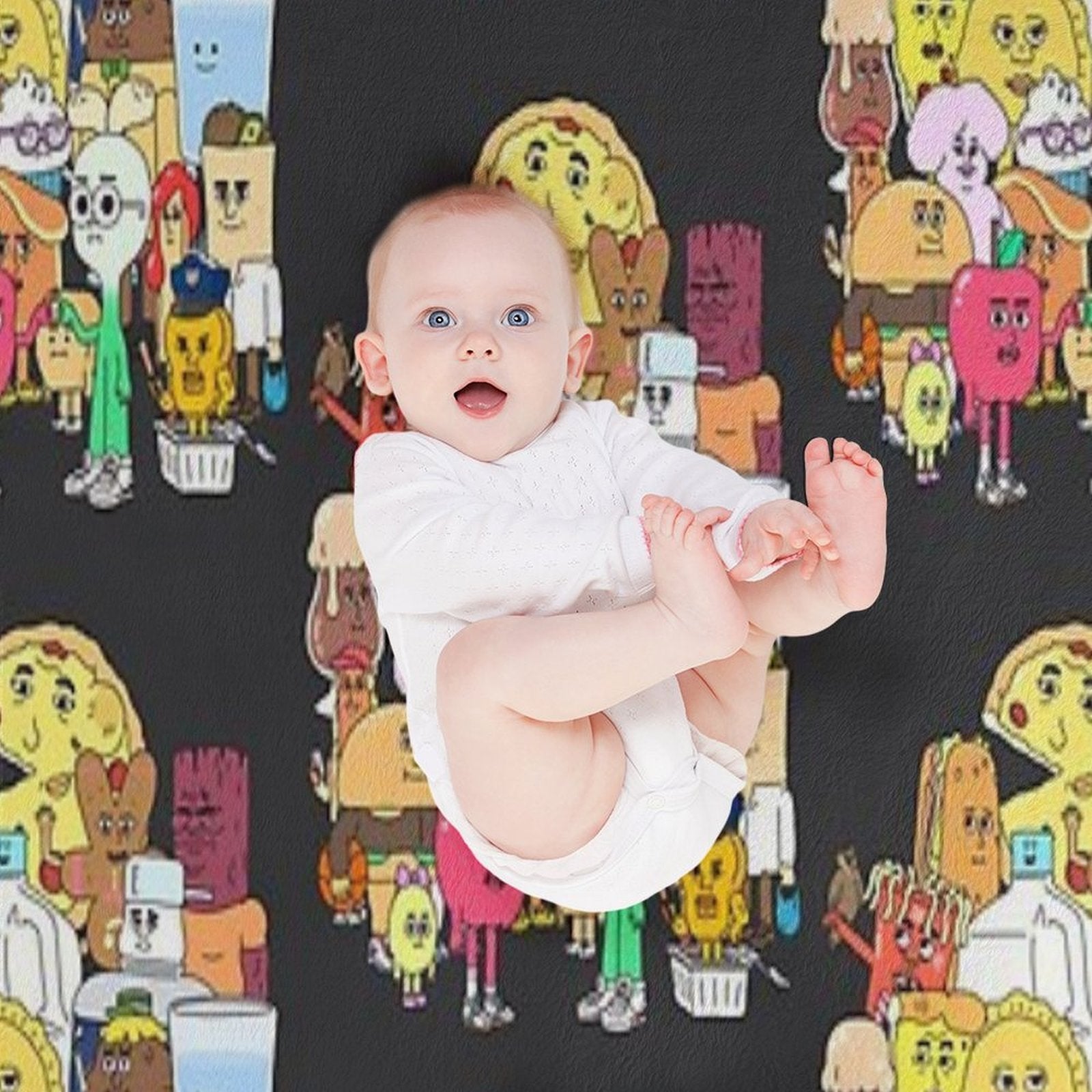 The Apple And Onion Gang Wrinkle-free Throw Blanket