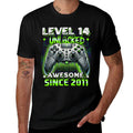 14th Birthday Boy Level 14 Gamer 14 Year Video Game Party  Relaxed-fit T-Shirt