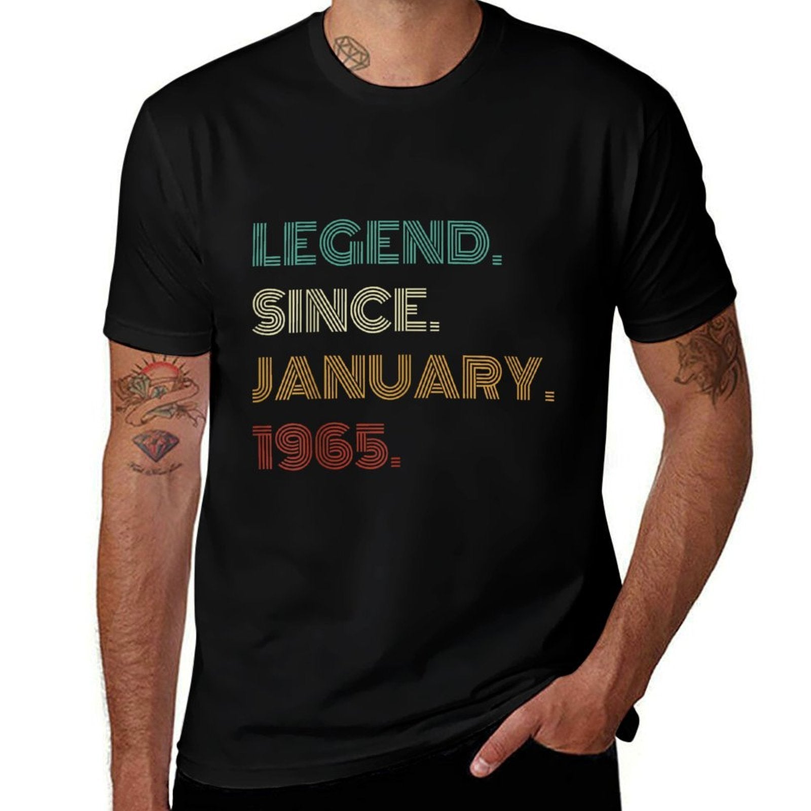 60 Years Old Legend Since January 1965 60th Birthday  Affordable Price T-Shirt