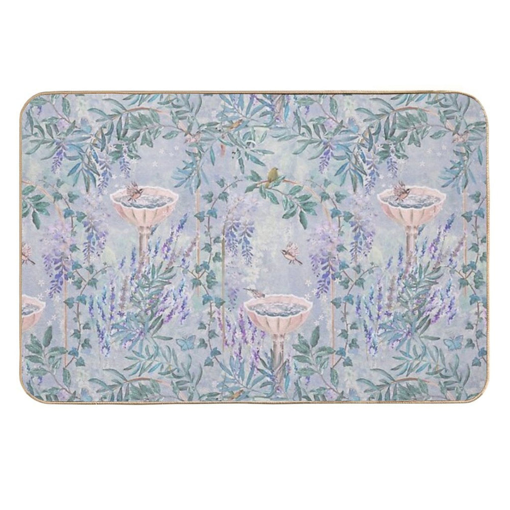 French Countryside Lavender Fresco Pattern  Multi-Purpose Bath Mat