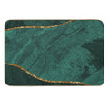 Organic Marbled Pattern Emerald Green  Versatile Bath Mat