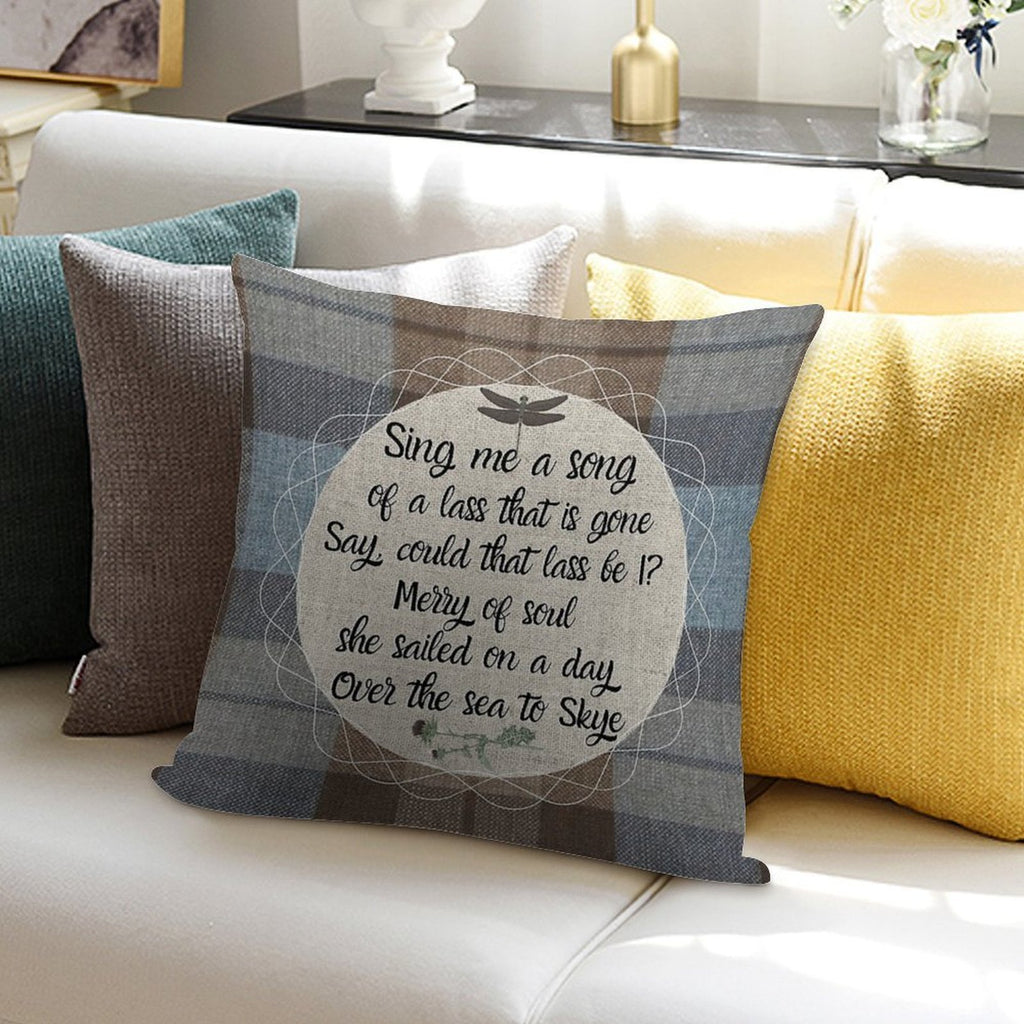 Outlander Song - Fraser Tartan Kilt - Elements Soft Hidden Zipper Throw Pillow