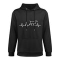 German Shorthaired Pointer Dog Heartbeat GSP Breed Lover Kangaroo Pocket Hoodie