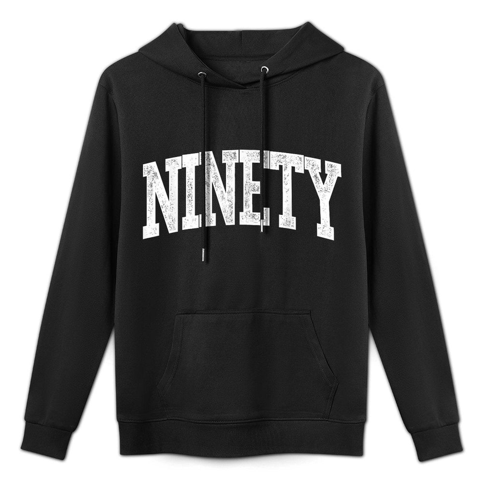 Ninety Minimalist 90th Birthday Design 90-Year-Old Adjustable Hood Hoodie