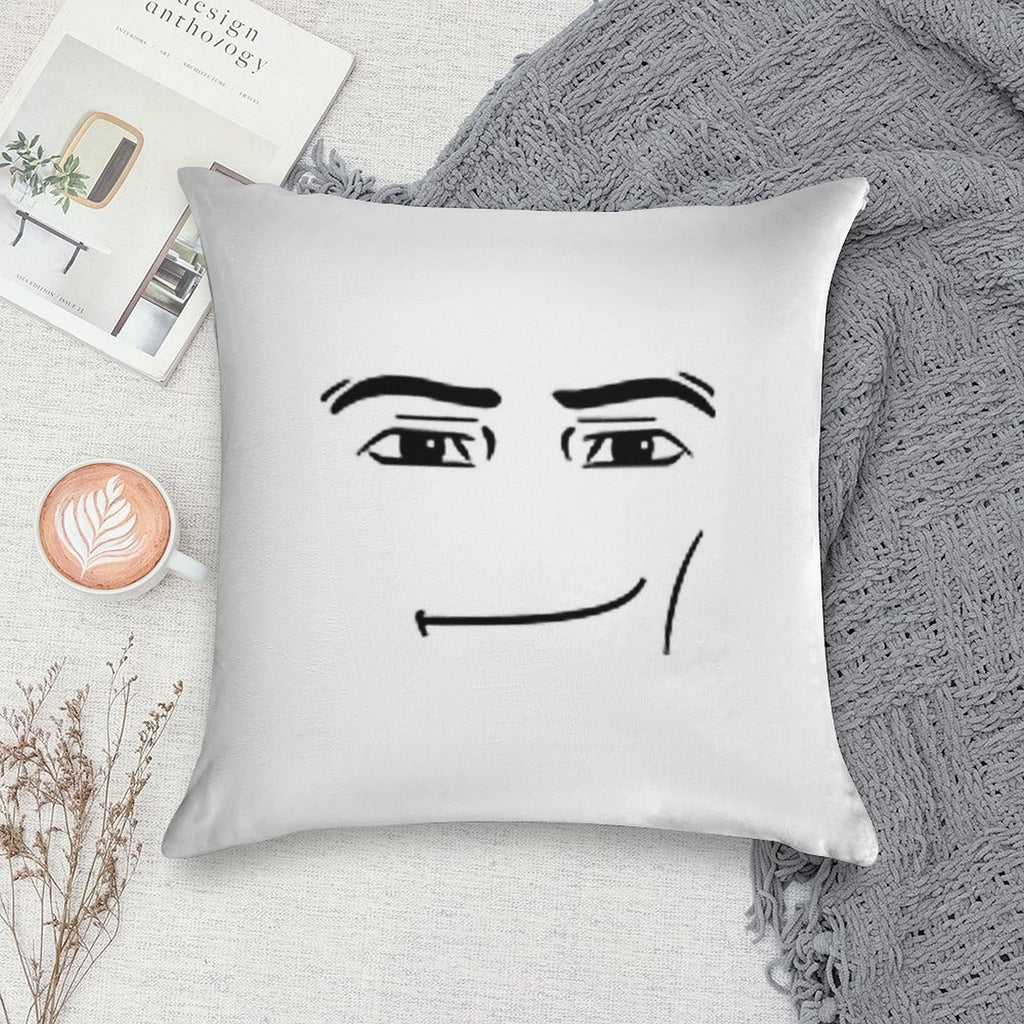 Man Face Soft Skin-Friendly Throw Pillow