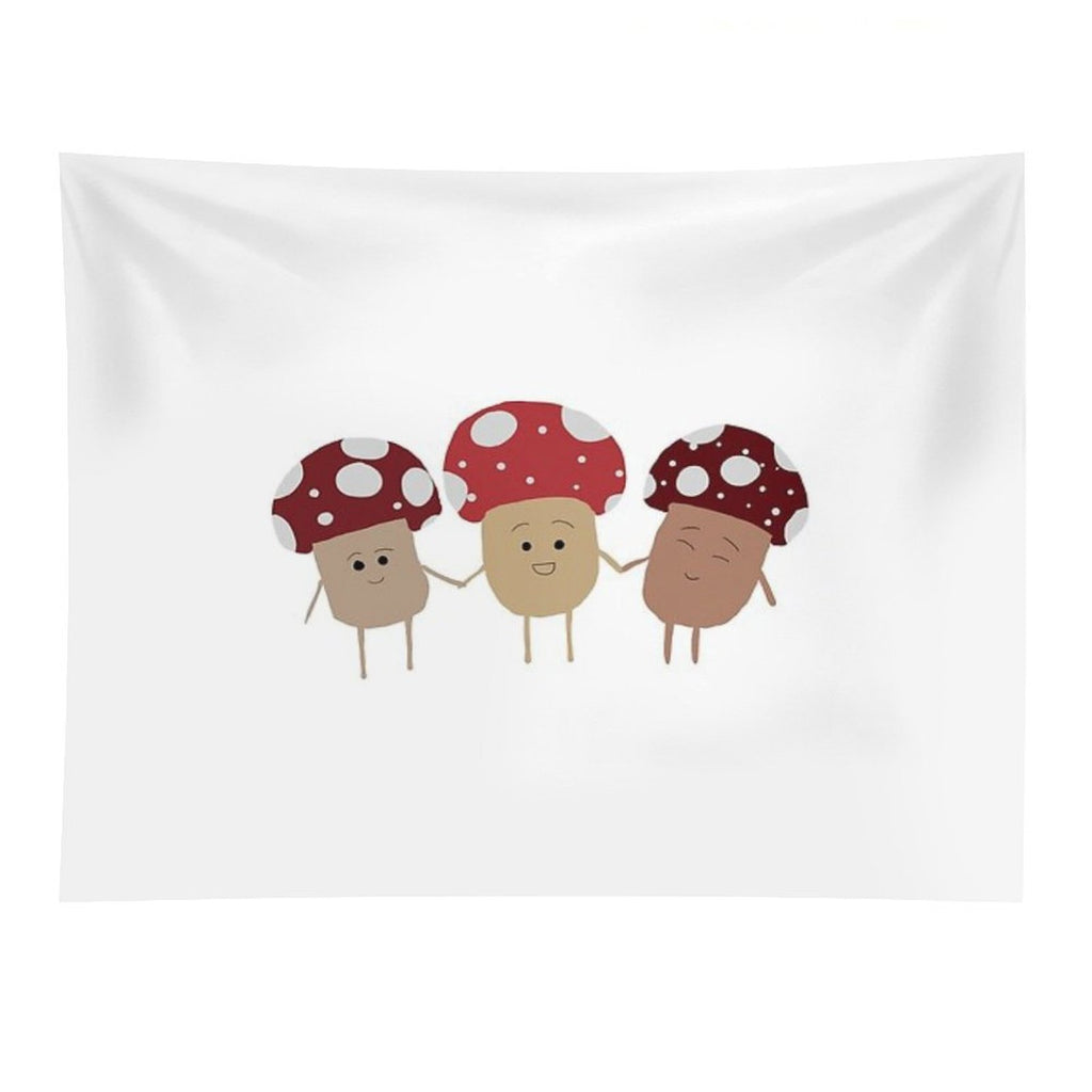 Happy Mushroom Trio Tapestry