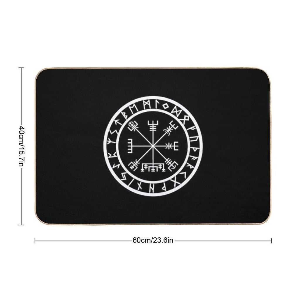 Vegvisir  Rune Circle (Variant II)  Non-Slip Bath Mat