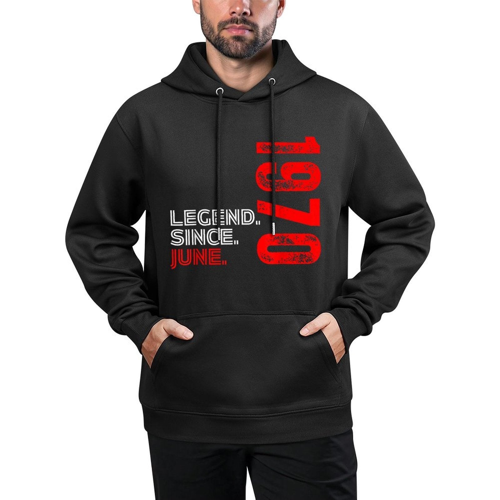 Born In June 1970 Vintage Birthday Legend Since June 1970 Moisture-Wicking Hoodie