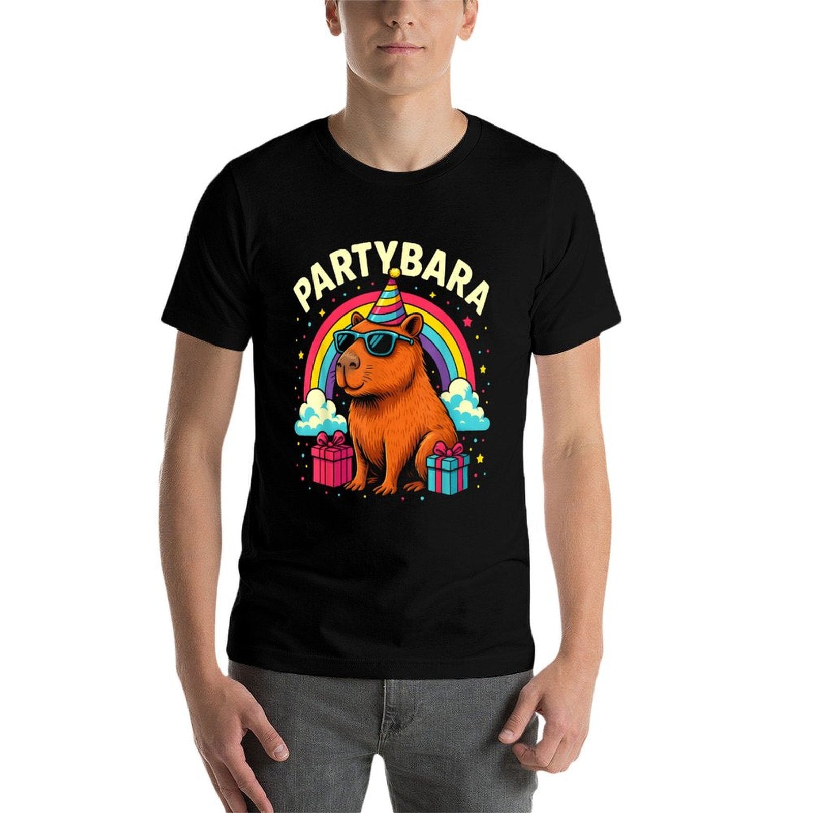Birthday Capybara for Kids Fun Partybara Capybara Party  Summer-ready Fabric T-Shirt