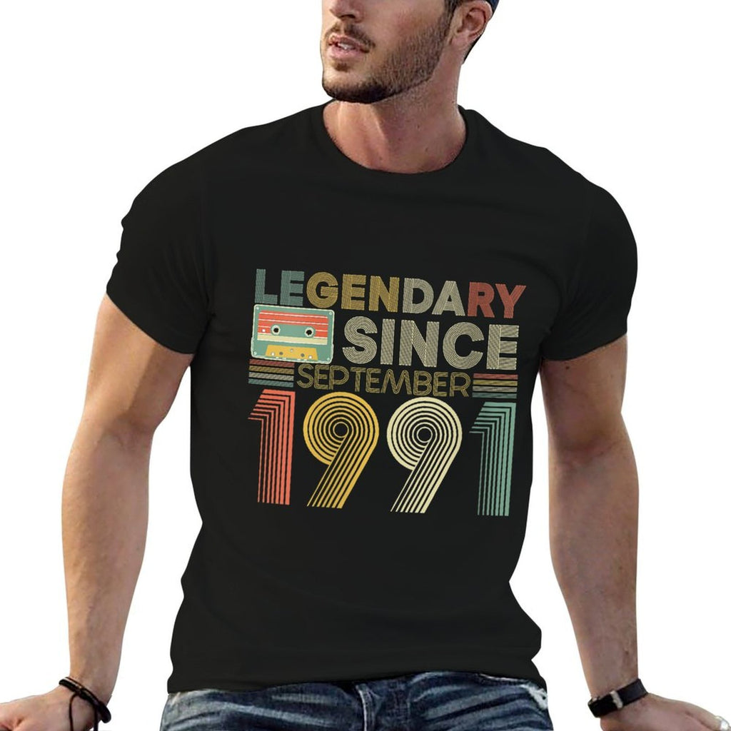 Womens Legendary Since Tape Bday September 1991 30Th Birthday  Odor-resistant T-Shirt