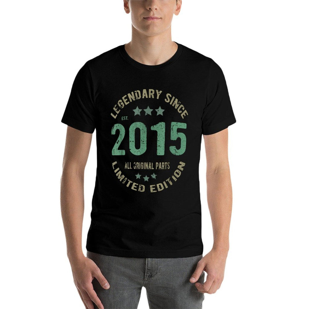 10 Years Old Bday Legend Since 2015 - Vintage 10th Birthday  Vintage-inspired T-Shirt