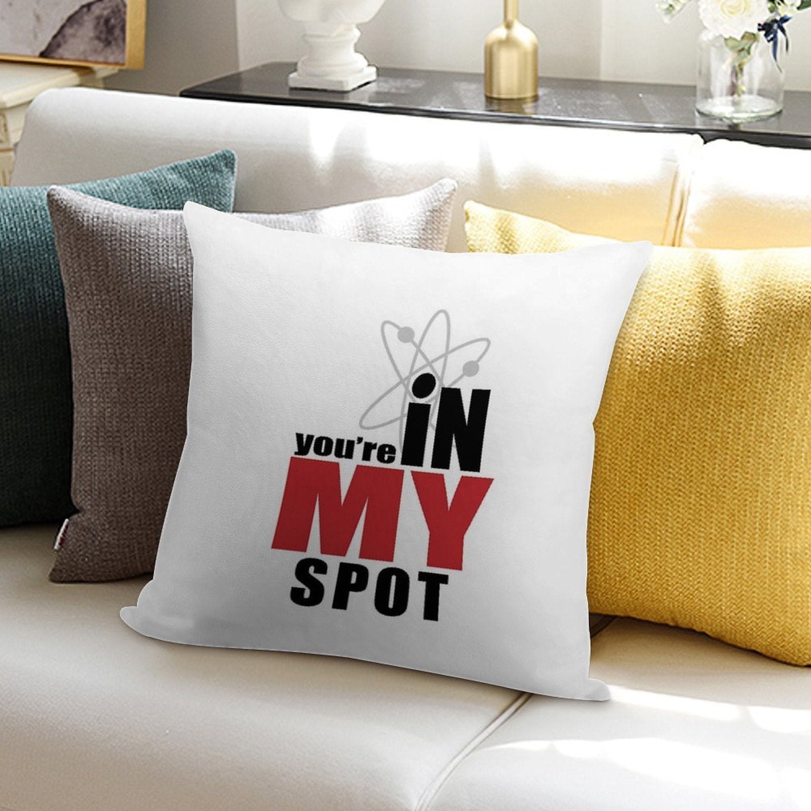 My Spot Soft Short Plush Fabric Throw Pillow