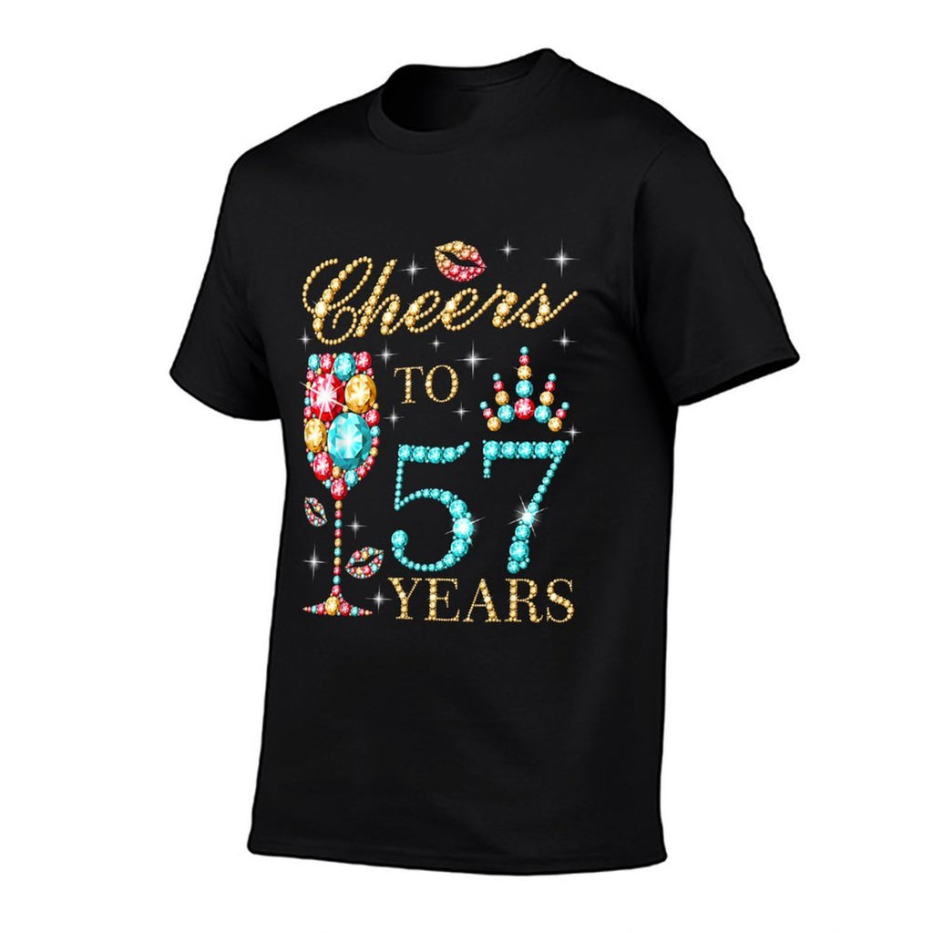Cheers To 57 Years, 57 Years Old Women, 57 Birthday Cute  Eco-friendly Material T-Shirt