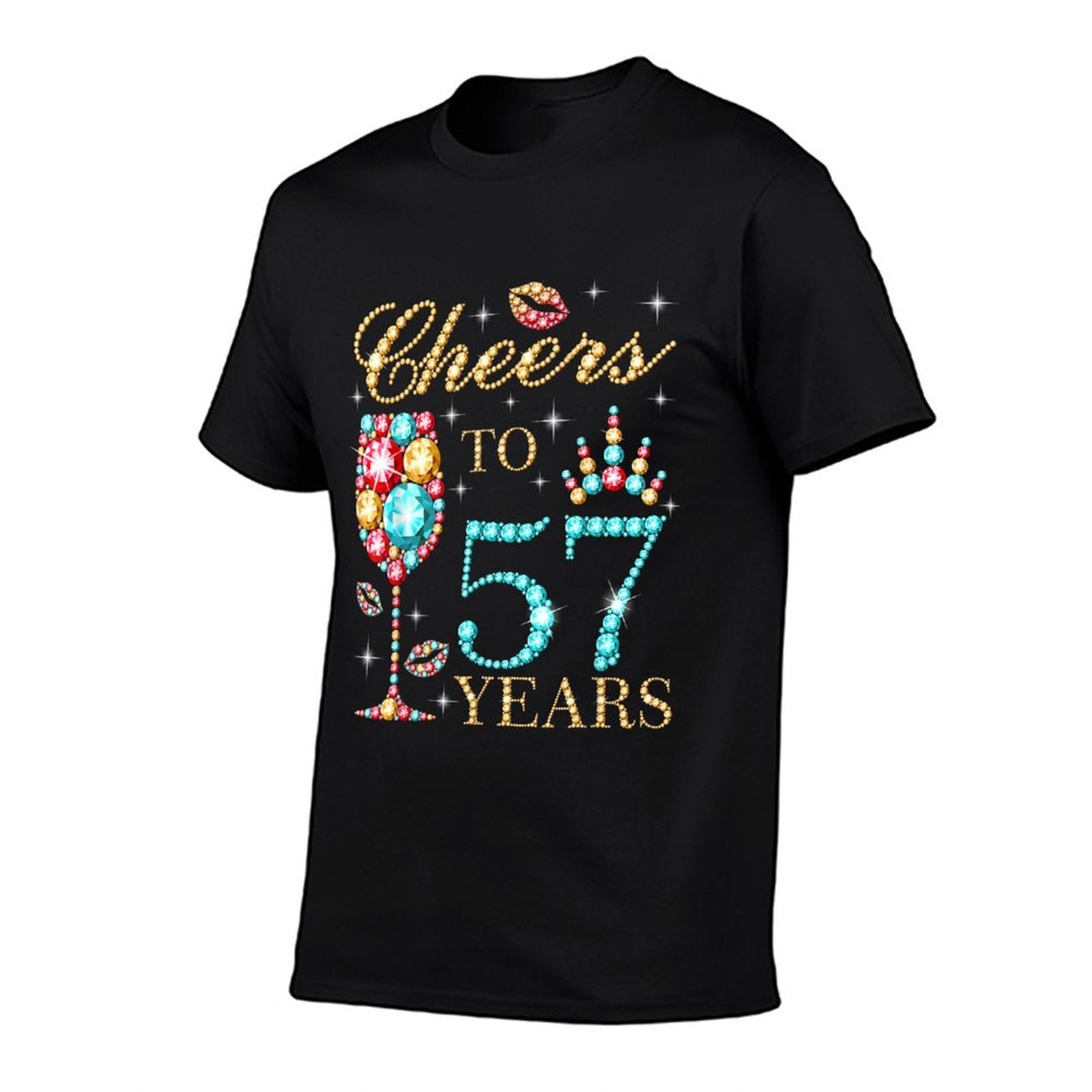 Cheers To 57 Years, 57 Years Old Women, 57 Birthday Cute  Eco-friendly Material T-Shirt