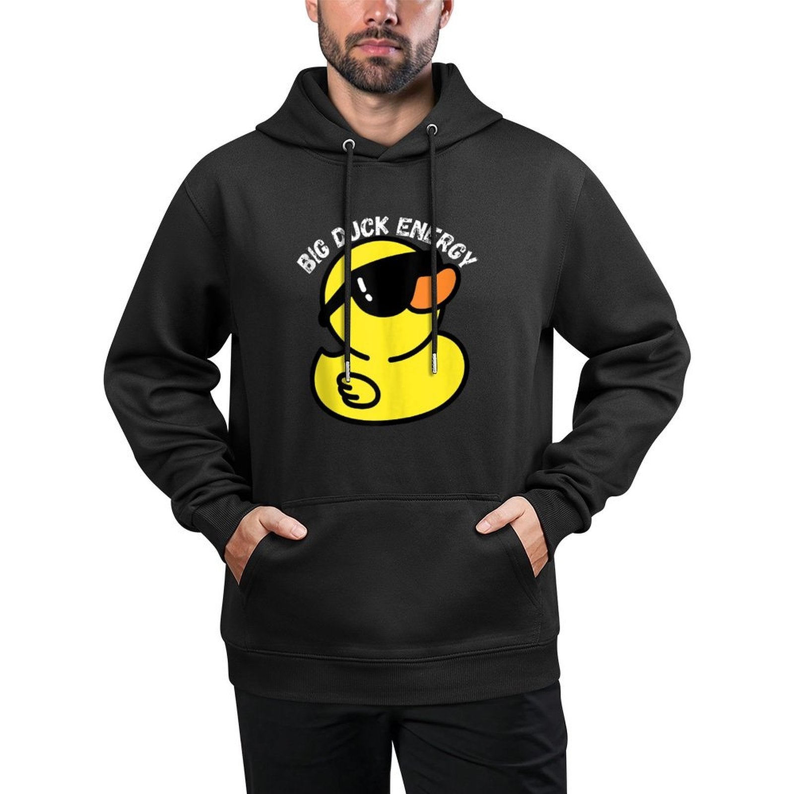 Big Duck Energy  Funny Rubber Ducky Apparel Kangaroo Pocket Hoodie