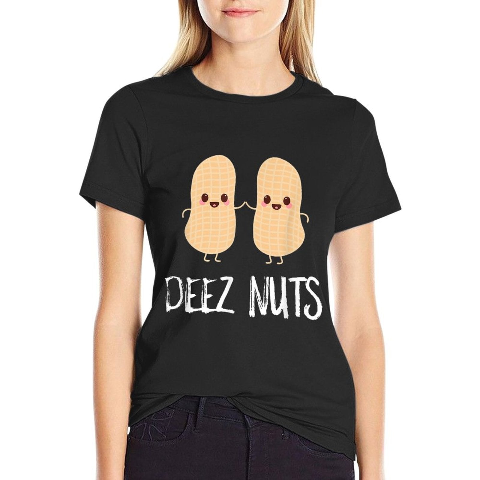 Peanut Food Funny Kawaii Cute Meme Deez Nuts Joke Gift  Rolled Sleeves T-Shirt